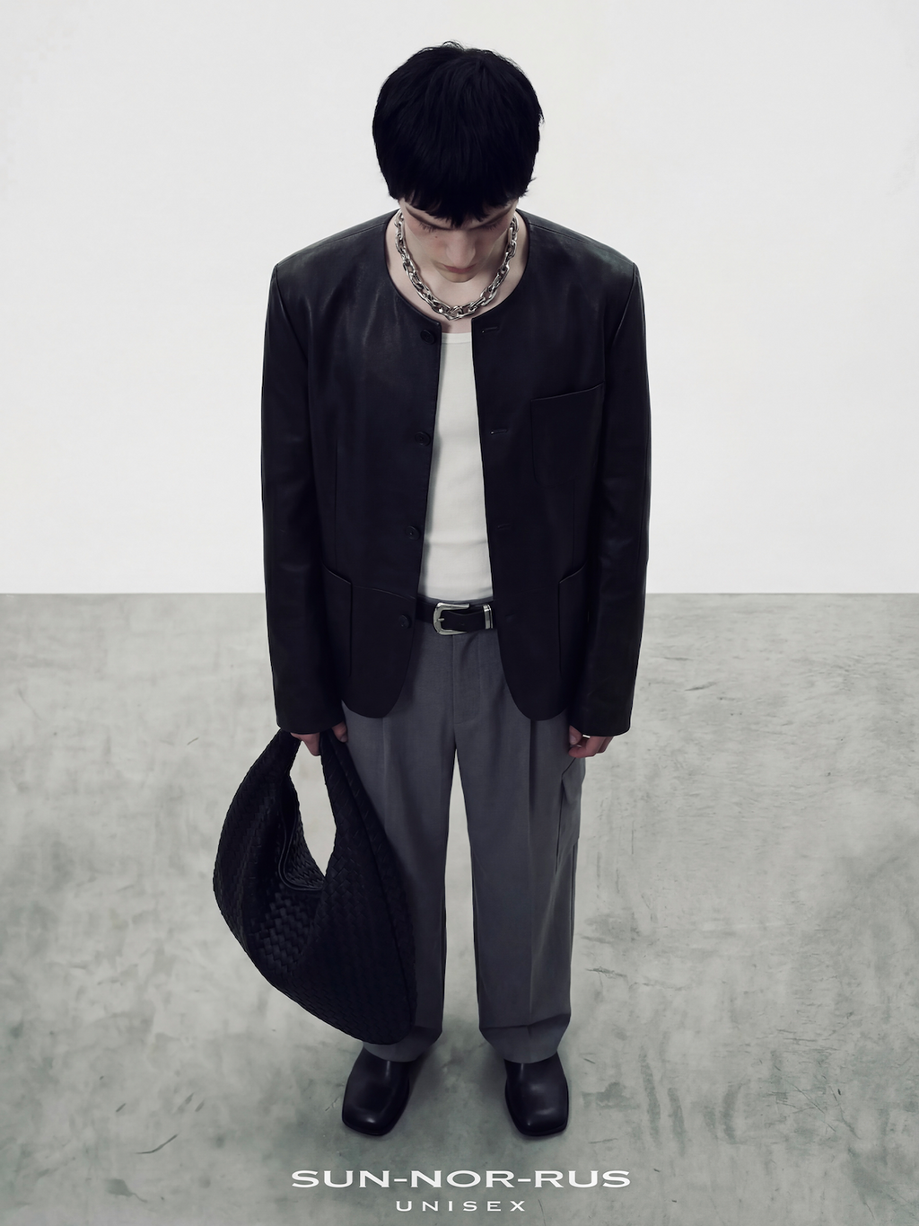 DOUBLE-PLEATED TAILORED PANT IN VIRGIN WOOL