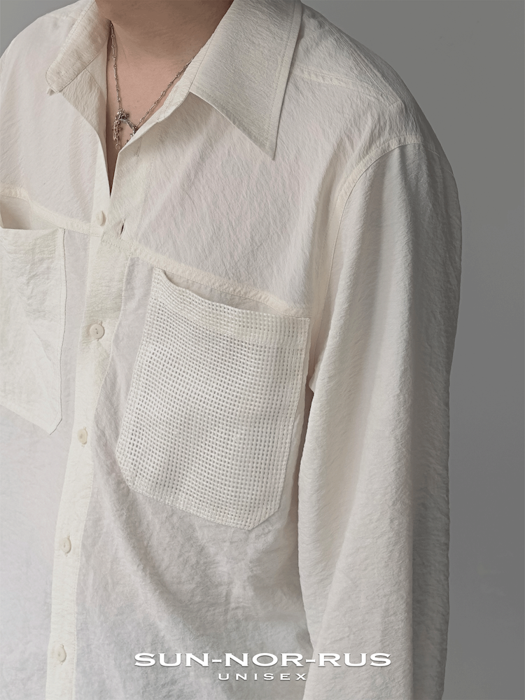 Patch Pocket Shirt in silk