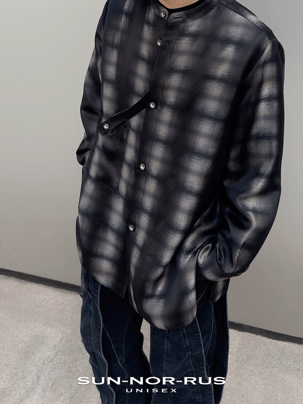 Faded plaid shirt