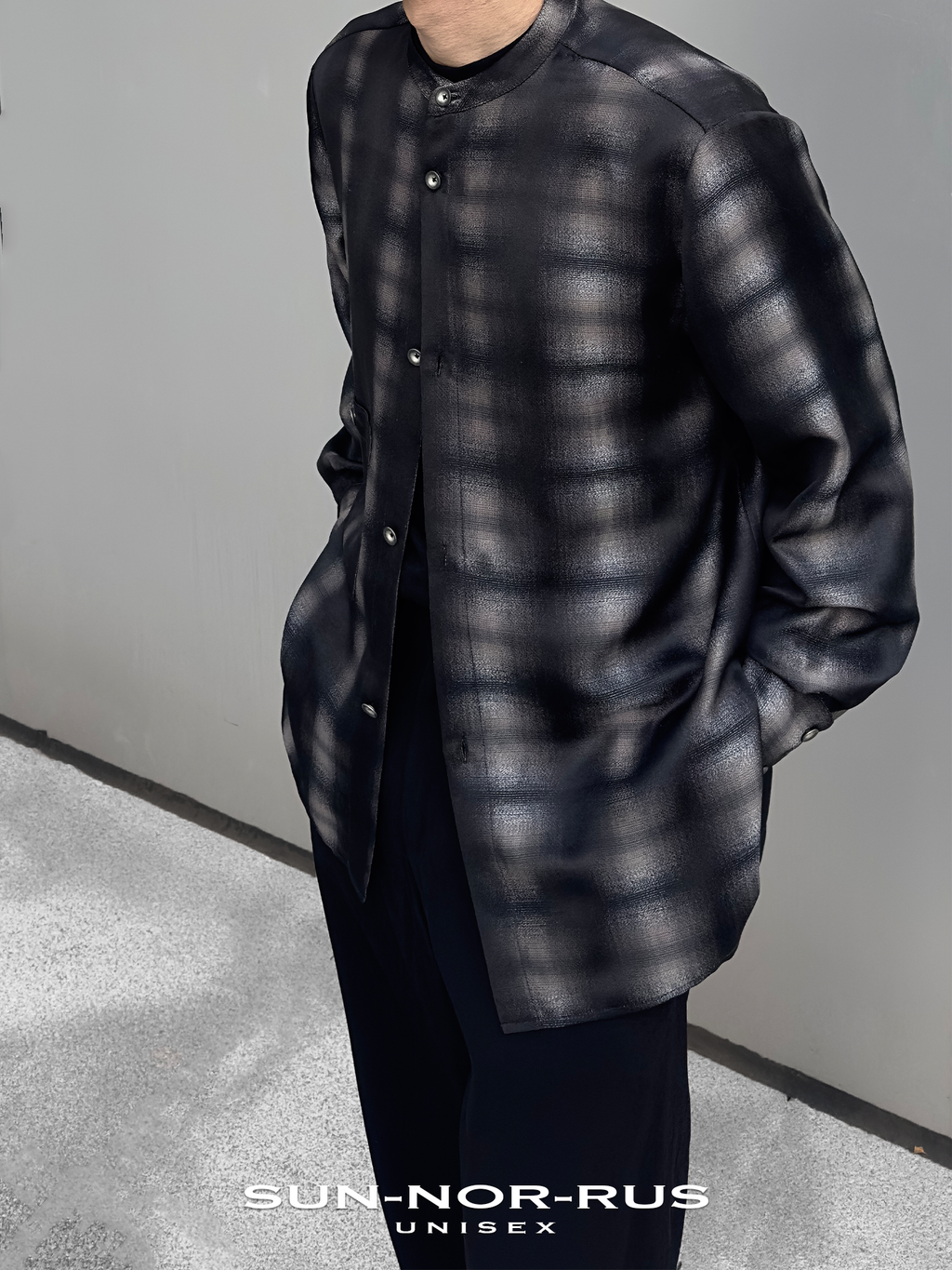 Faded plaid shirt