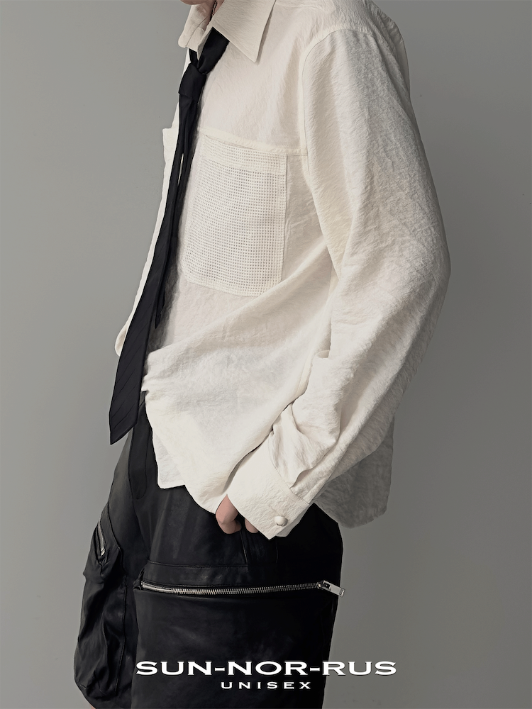 Patch Pocket Shirt in silk