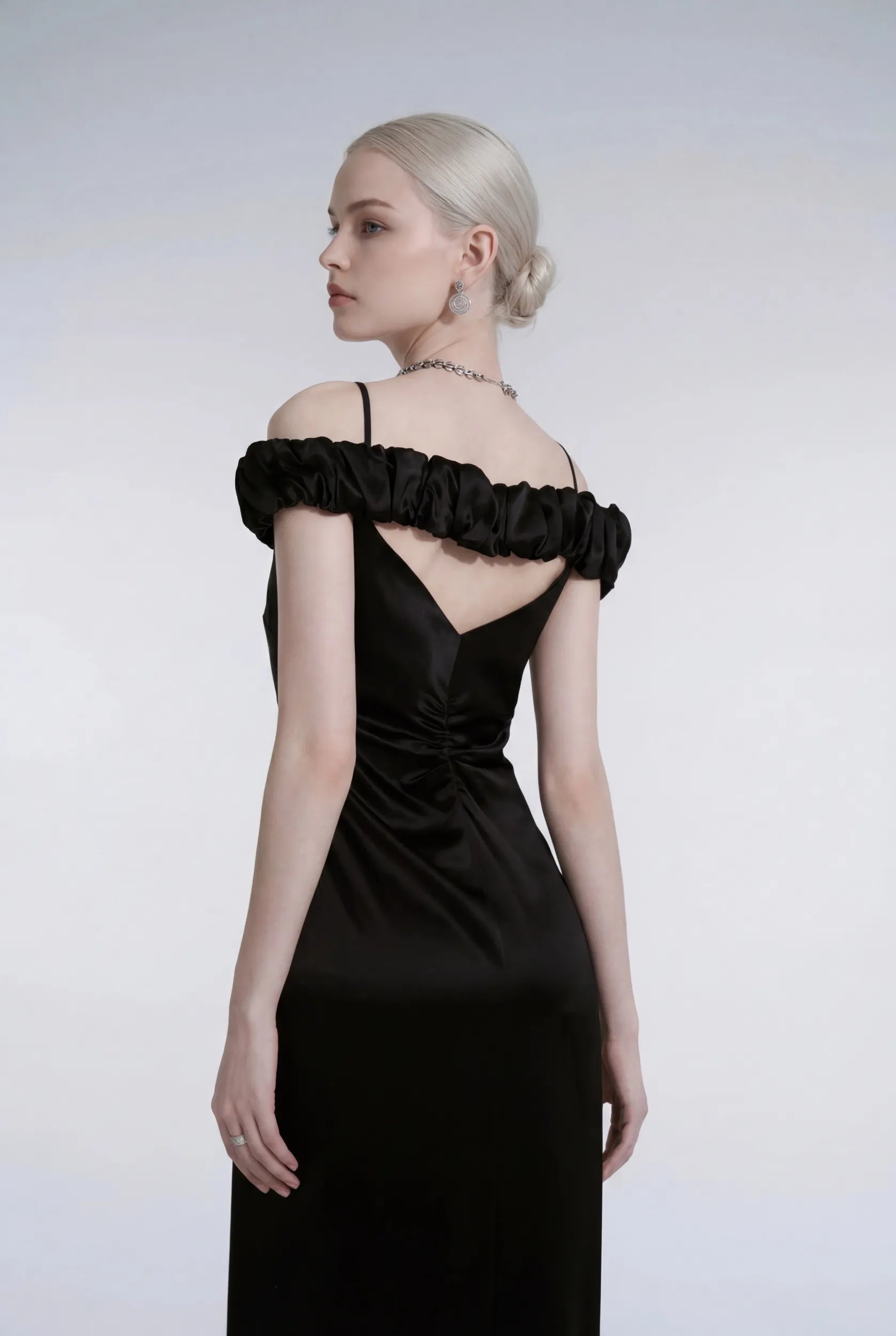 Black ACE midi dress